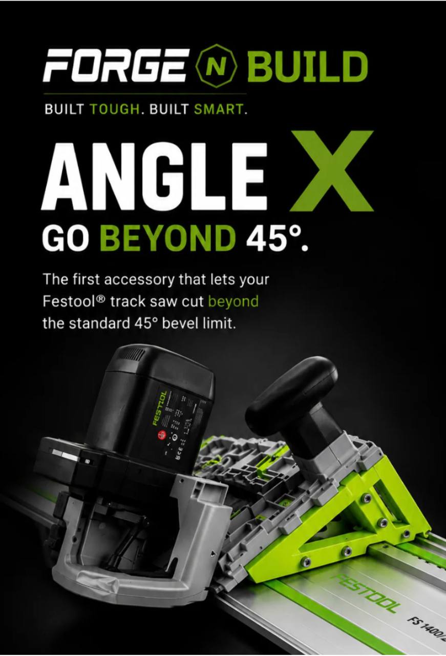 Angle X™️ – Track Saw Angle Cutting Guide