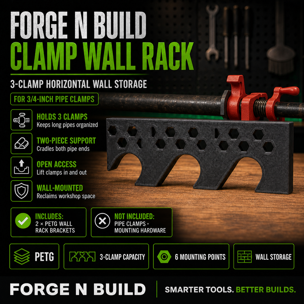 01 — Forge N Build Clamp Wall Rack cover