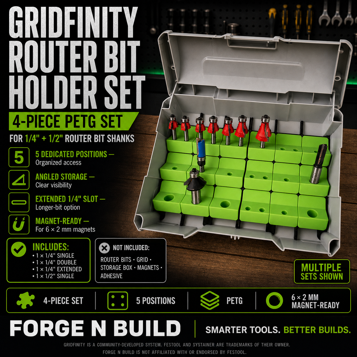 01 — Gridfinity Router Bit Holder Set cover