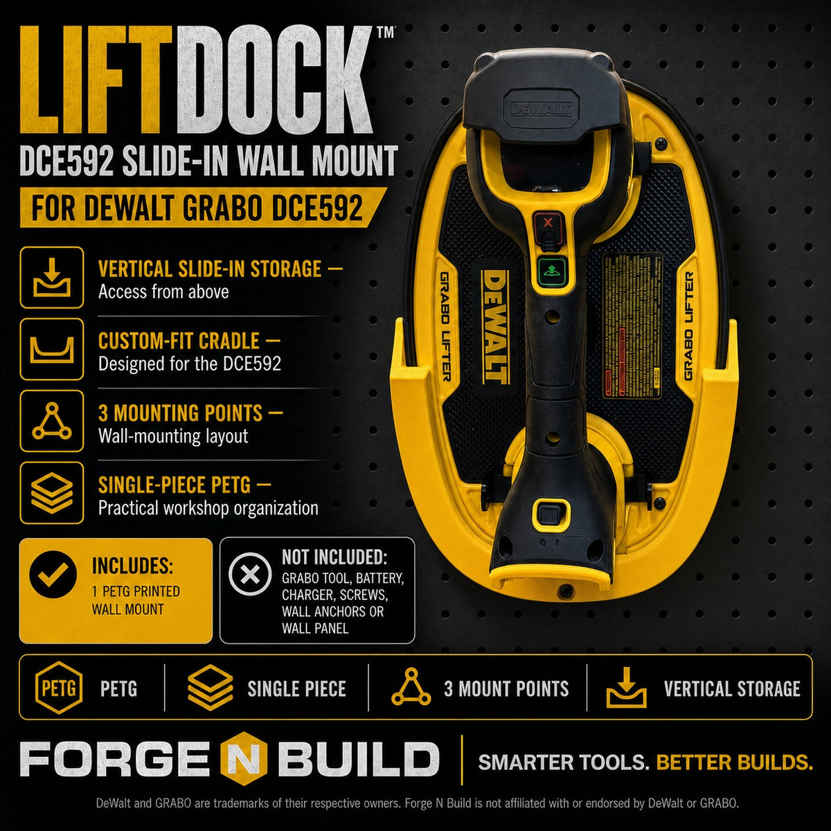 01 — LiftDock™ DCE592 slide-in wall mount cover