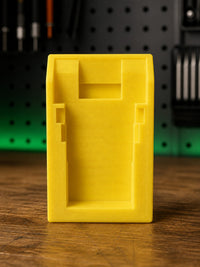 03 — MagnaDock™ empty yellow PETG holder front view