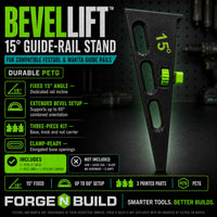 01 — BevelLift™ 15-degree Festool and Makita guide-rail stand cover