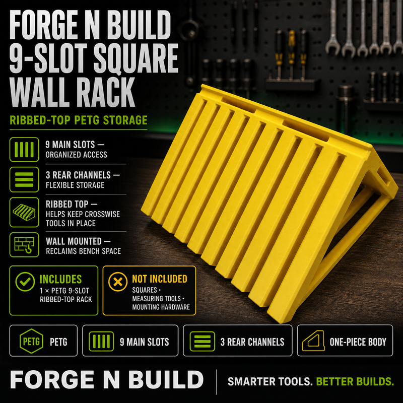 01 — Forge N Build 9-Slot Square Wall Rack cover