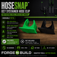 HoseSnap D27 Systainer hose clip — Black and Green color options