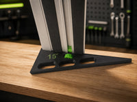 02 — BevelLift™ stand installed with compatible guide rail