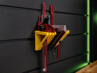 04 — oblique view of loaded square wall rack