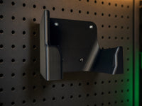 04 — SawSentry™ black PETG wall holder empty close-up view