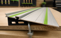 07 — BevelLift™ guide rail secured with demonstration clamp