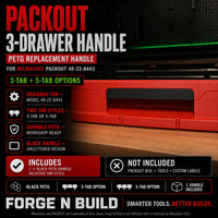 01 — Black PETG PACKOUT 3-Drawer replacement handle cover