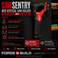 01 — SawSentry™ M18 vertical reciprocating saw holder cover