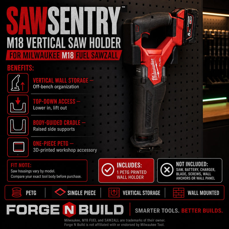 01 — SawSentry™ M18 vertical reciprocating saw holder cover