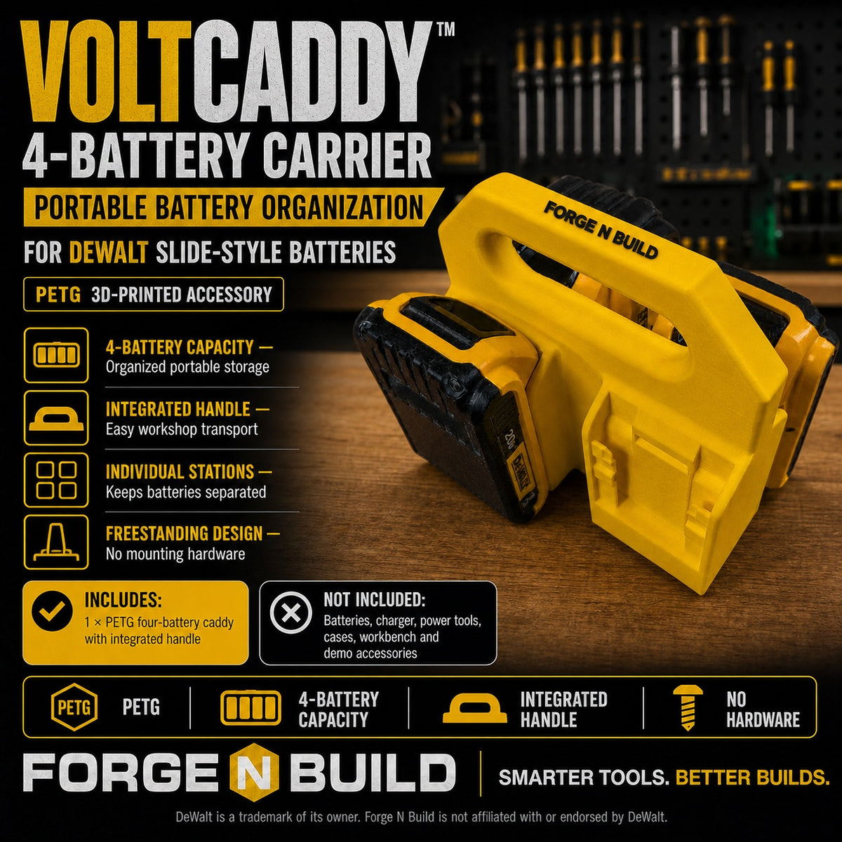 01 — VoltCaddy™ 4-Battery Carrier cover