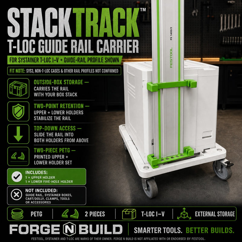 01 — StackTrack™ T-Loc guide rail carrier cover